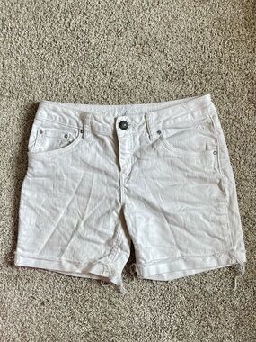 White Vintage Justice Denim Jean Shorts Size 14R Or Women’s XS